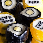 CVB bank logo snoep